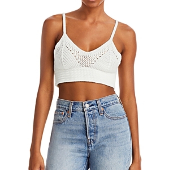 Bloomingdale's Dresses & Skirts - Aqua Crochet Crop Top - 100% Exclusive.